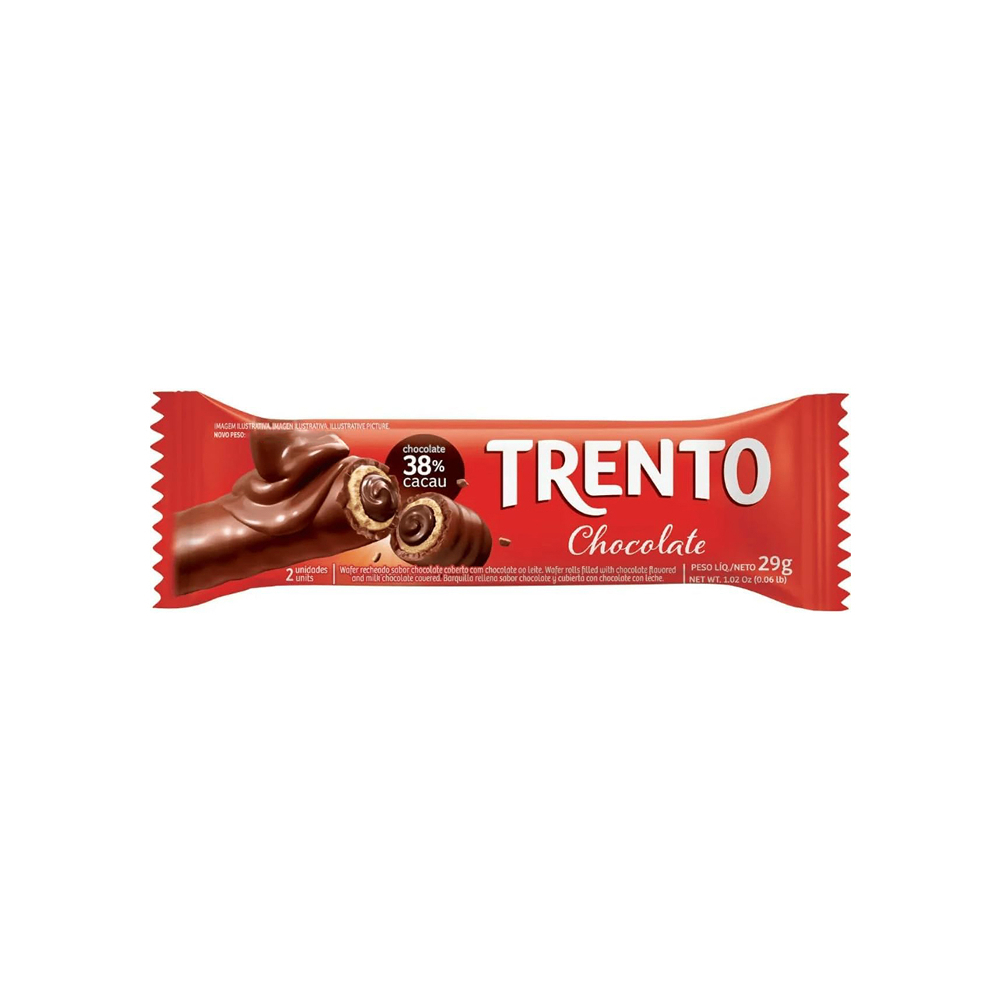 Barquilla rellena sabor chocolate y cubierta con chocolate con leche Trento (8 x 29 g / 1.02 oz) - Miniatura 2
