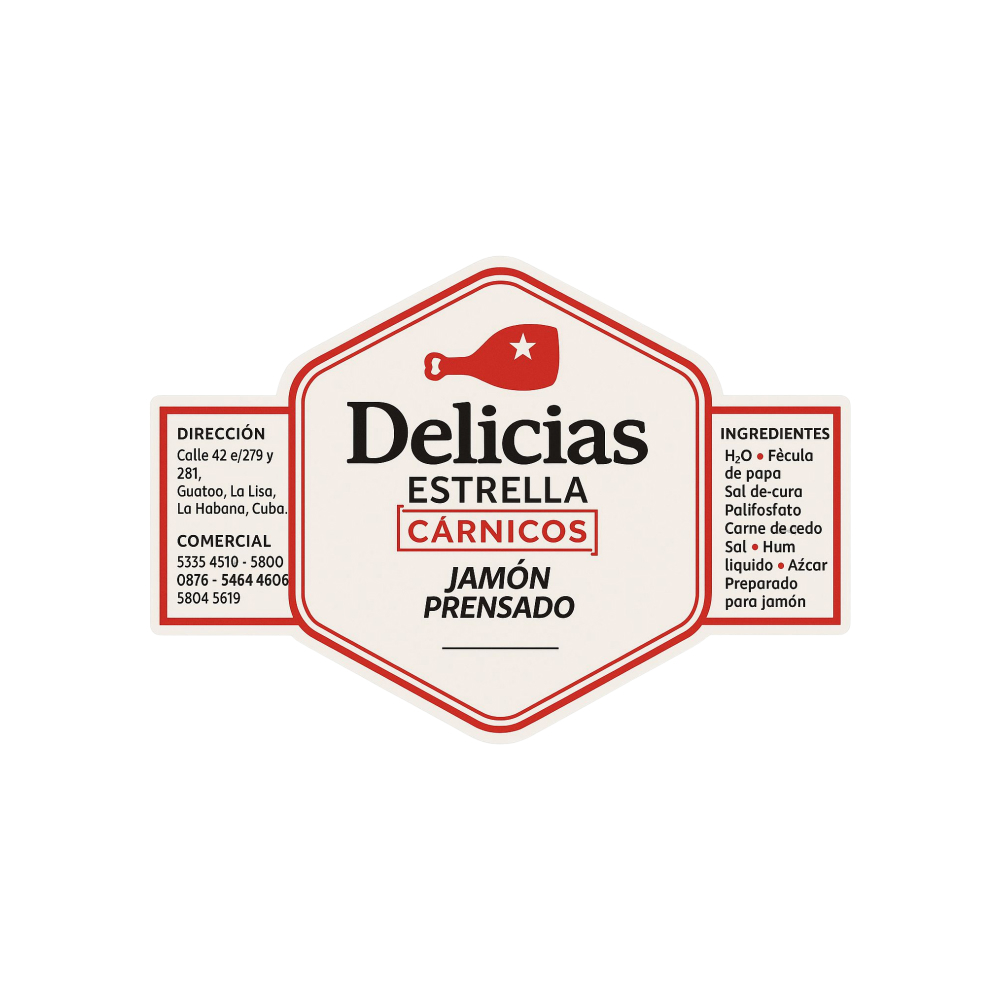 Jamón prensado Delicias Estrella (2.6 kg / 5.73 lb) - Miniatura 2
