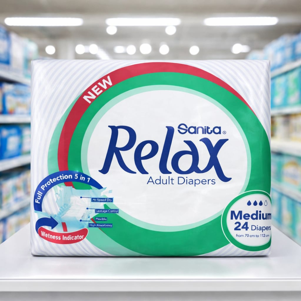 Pañales desechables para adultos talla M Sanita relax (24 U) - Miniatura 4