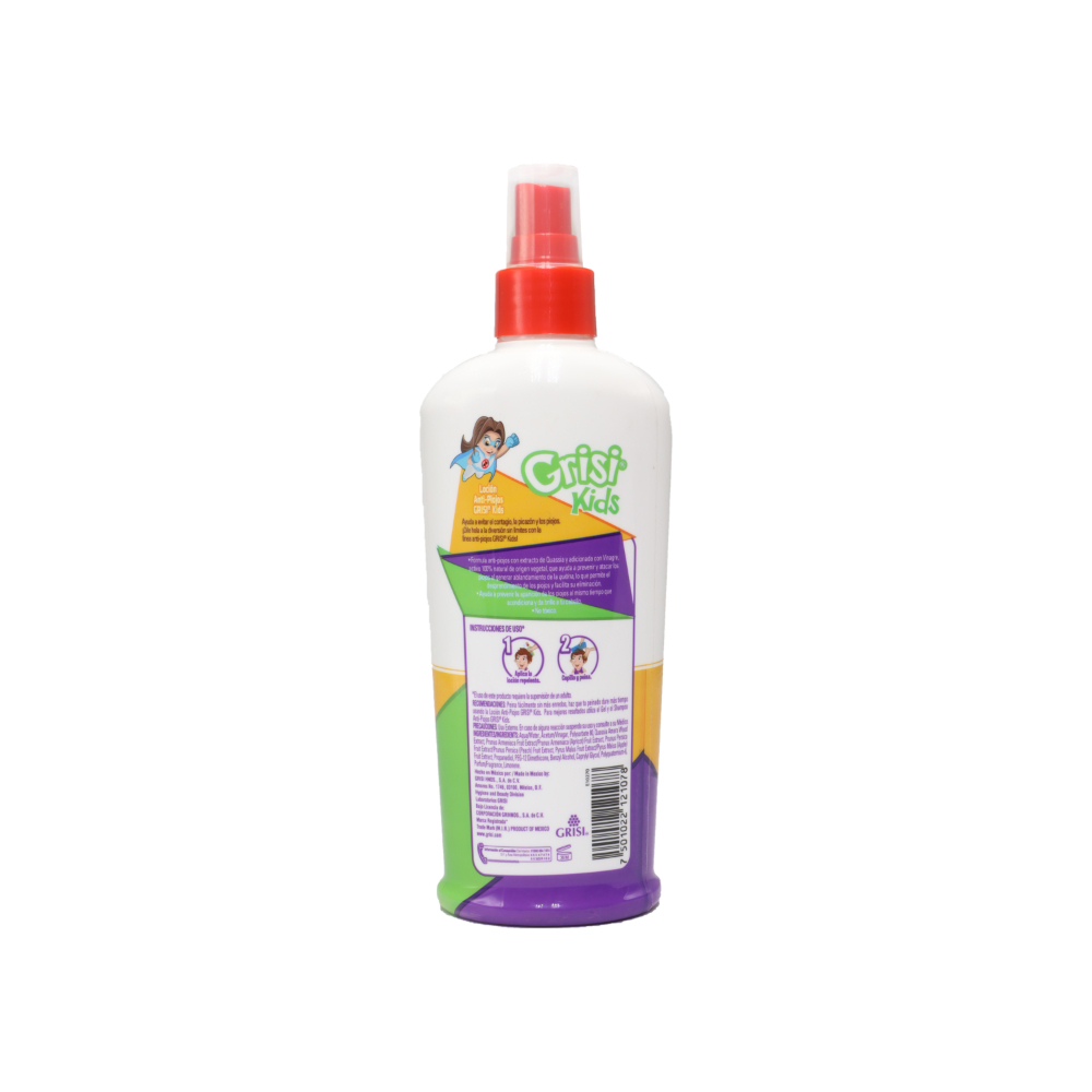 Loción repelente anti piojos Grisi Kids (250 ml) - Miniatura 3