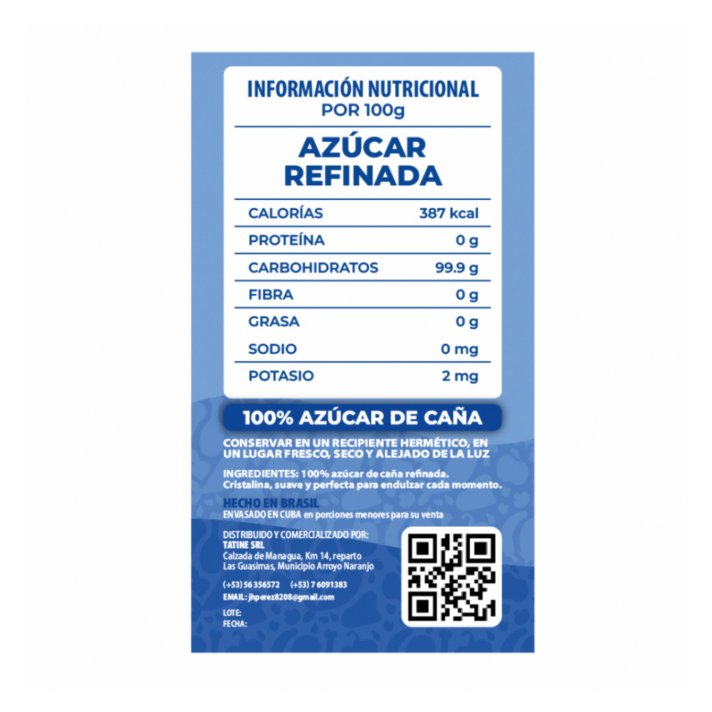 Azúcar blanca refinada Campo Vivo (6 x 500 g / 1.1 lb) - Miniatura 2