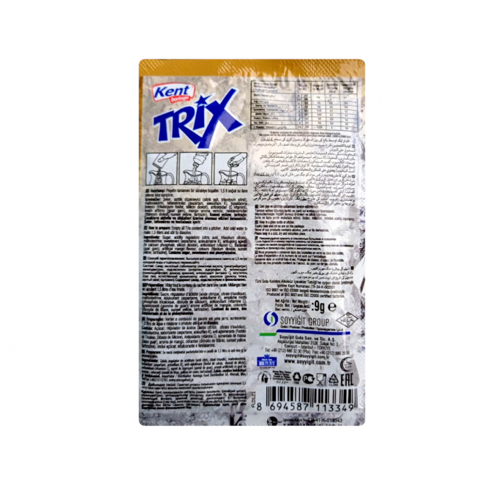 Refresco en polvo sabor mango Trix (9 g) - Miniatura 2
