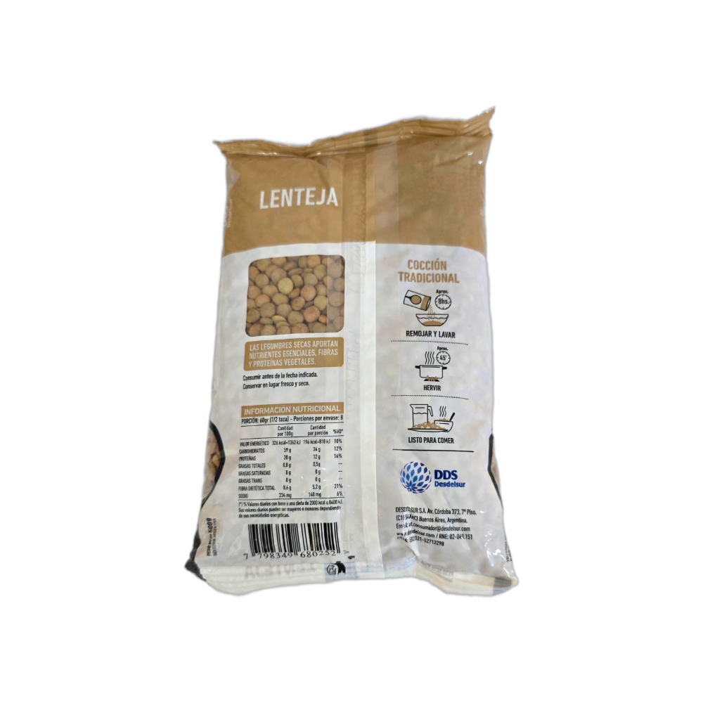 Lentejas DDS Desdelsur (500 g / 1.10 lb) - Miniatura 2