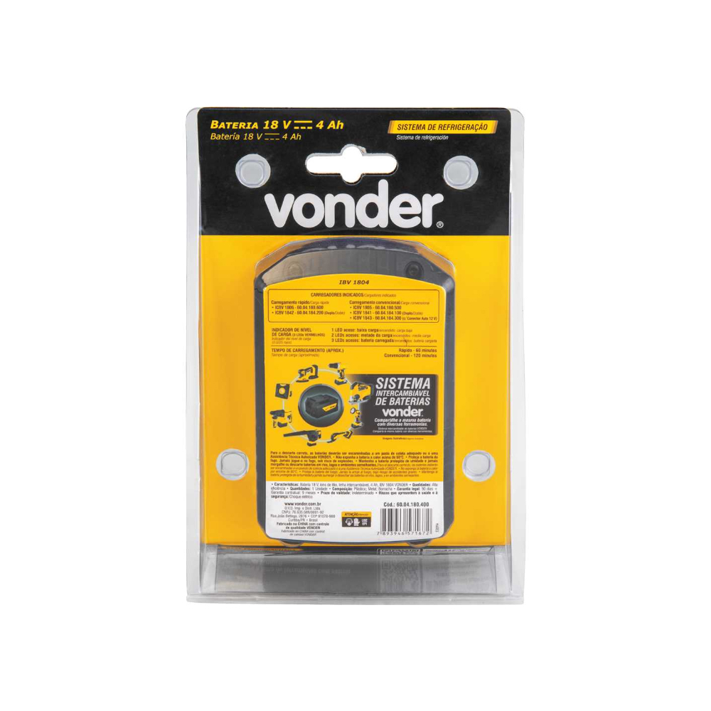 Batería 18 V 4 Ah - iones de litio Vonder IBV1804 - Miniatura 3