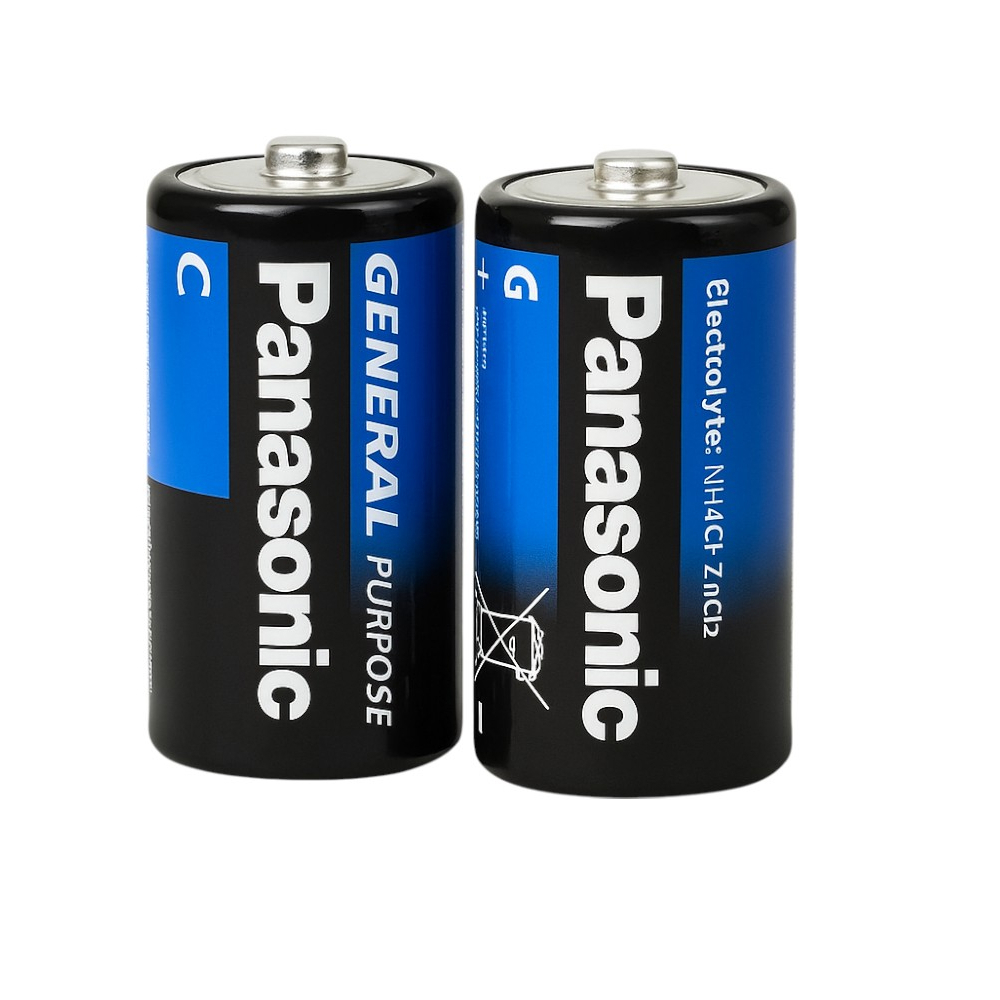 Conjunto de dos baterías de carbón-zinc tipo C2 Panasonic - Miniatura 4