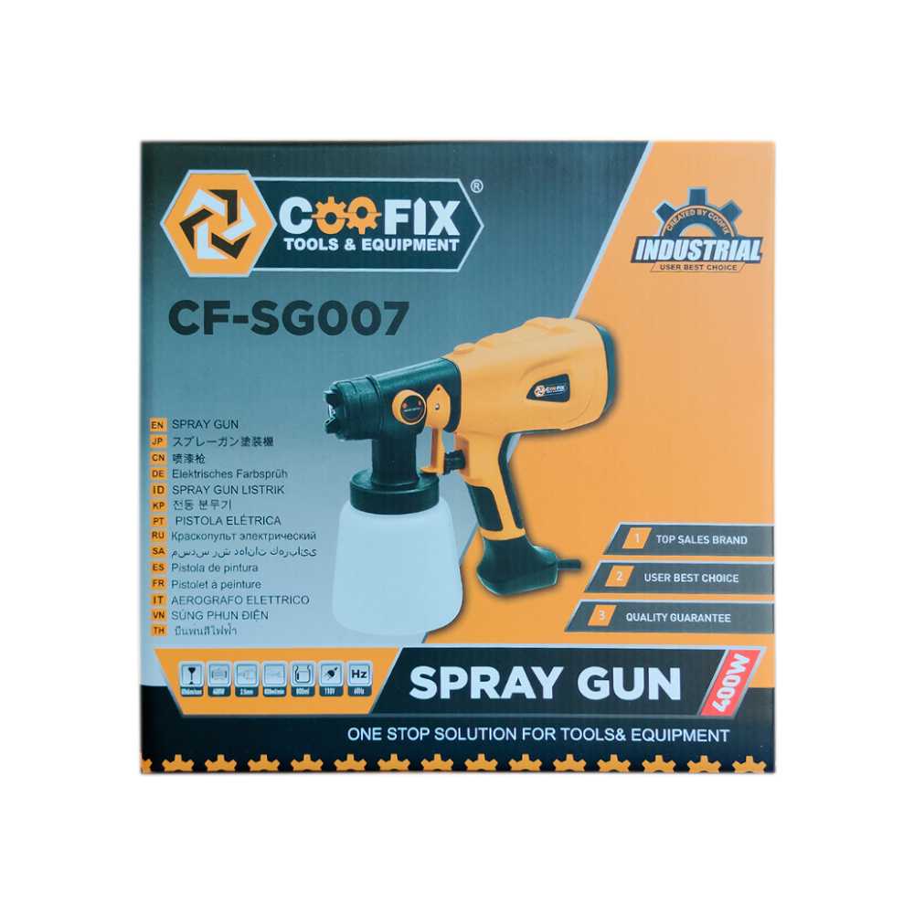 Pistola eléctrica para pintar 400 W 800 ml Coofix CF-SG007 - Miniatura 4