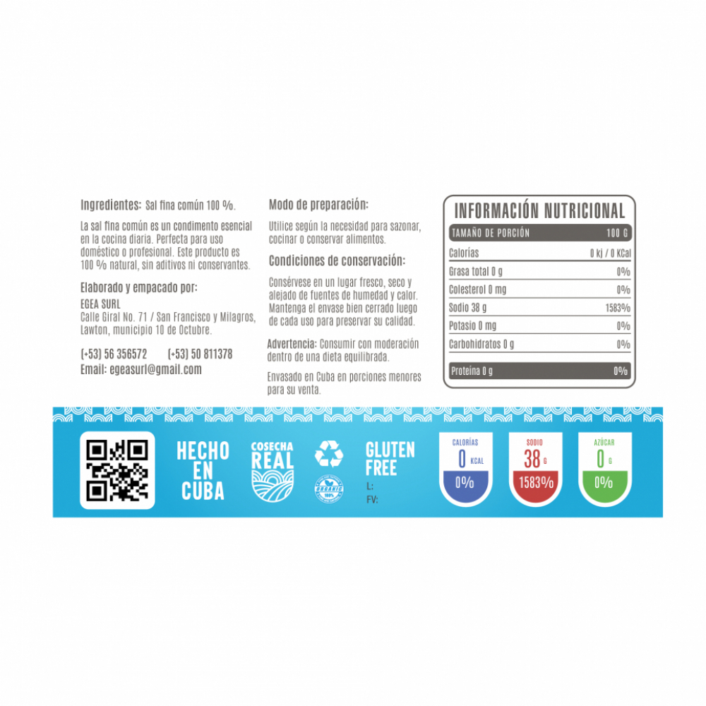 Sal fina común Cosecha Real (6 x 1 kg / 2.2 lb) - Miniatura 2