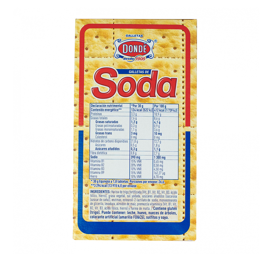 Galletas de soda Dondé (3 X 800 g / 1.76 lb) - Miniatura 2