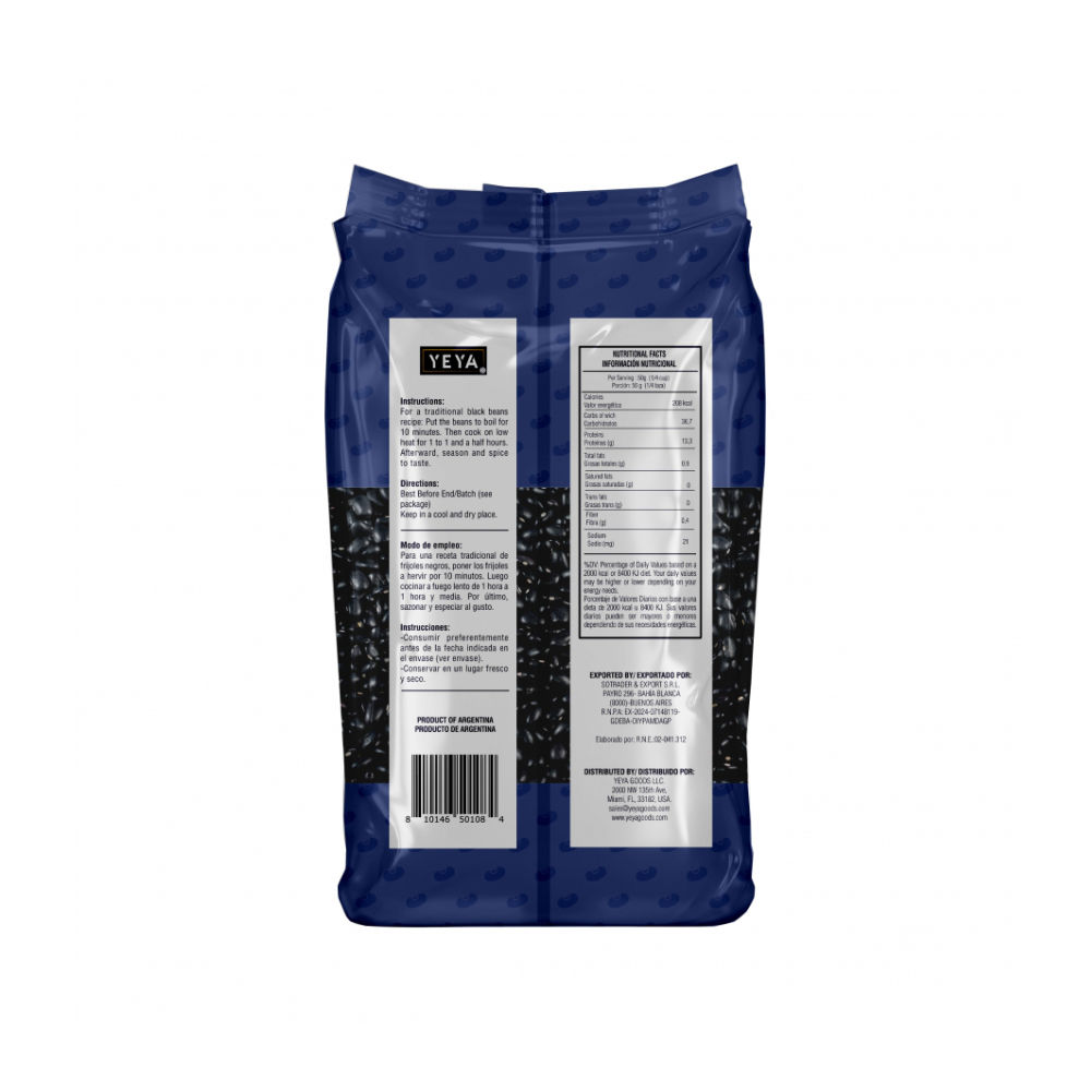 Frijoles negros Yeya (5 x 1 kg / 2.2 lb) - Miniatura 2