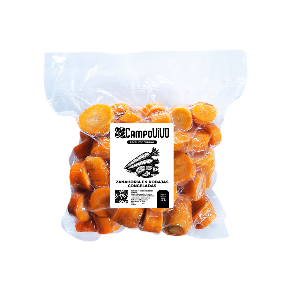 Zanahoria en rodajas congeladas Campo Vivo (1 kg / 2.2 lb) - Miniatura 2