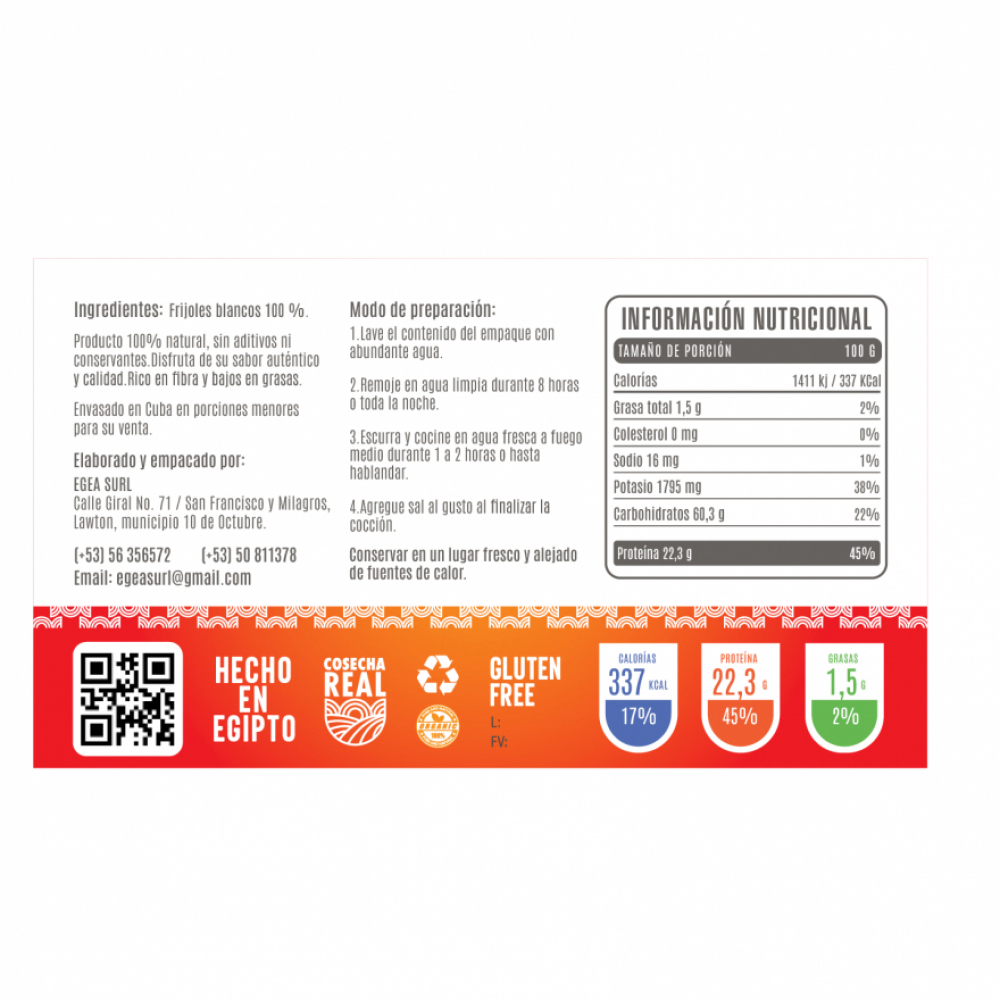 Frijoles blancos Cosecha Real (2 x 500 g / 1.1 lb) - Miniatura 3