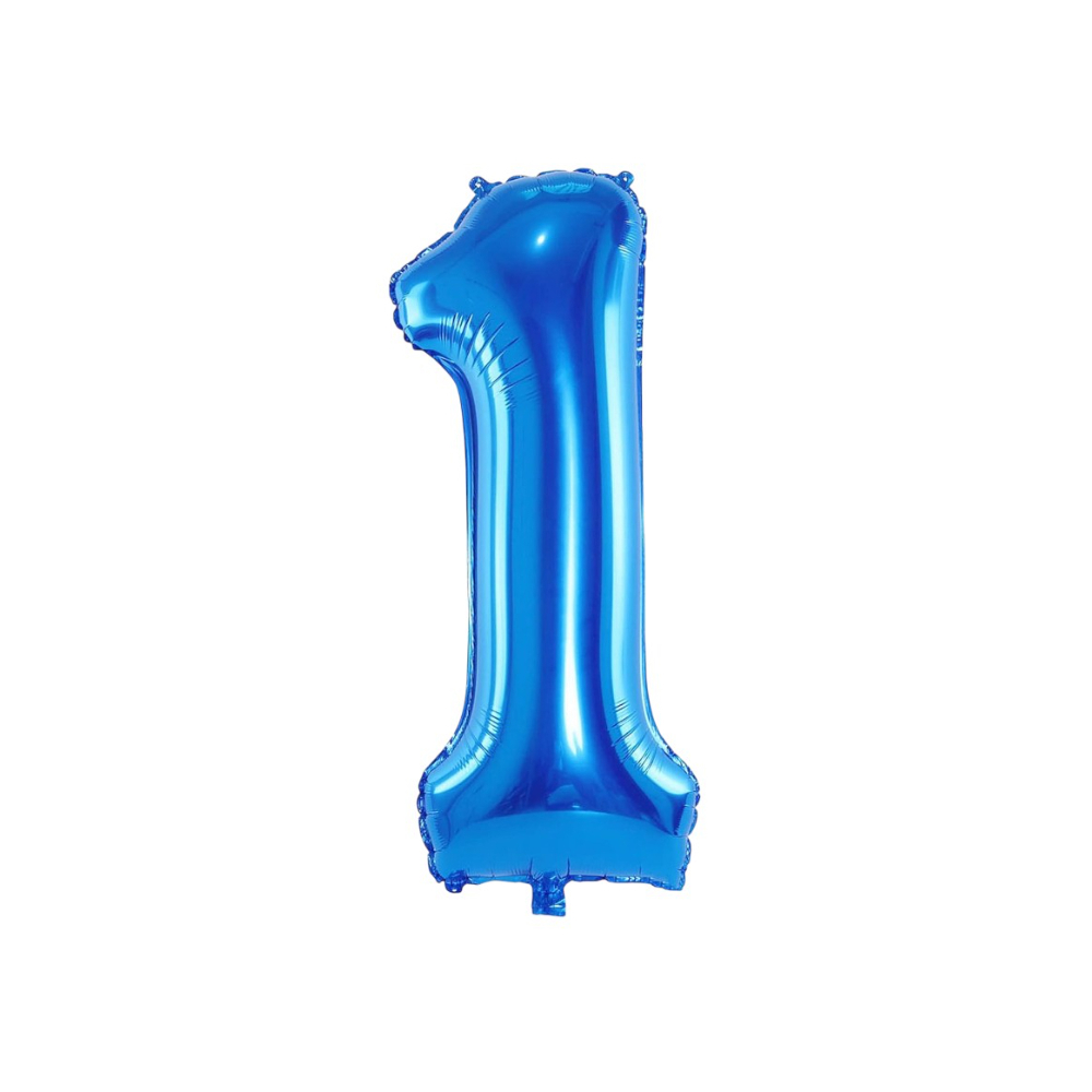 Globo azul número 1 Balloon (16 pulgadas) - Miniatura 3