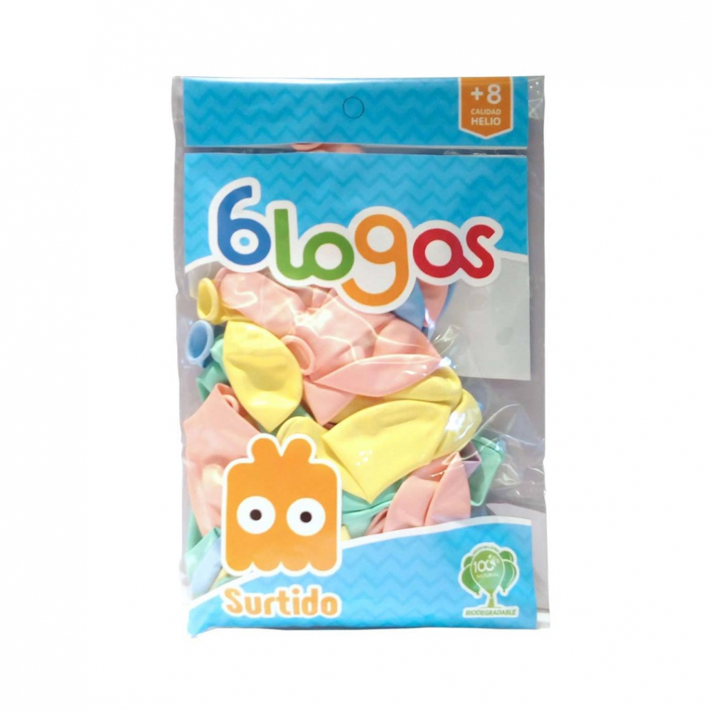 Paquete de globos macarrón Blogos Surtido (50 U) - Miniatura 2