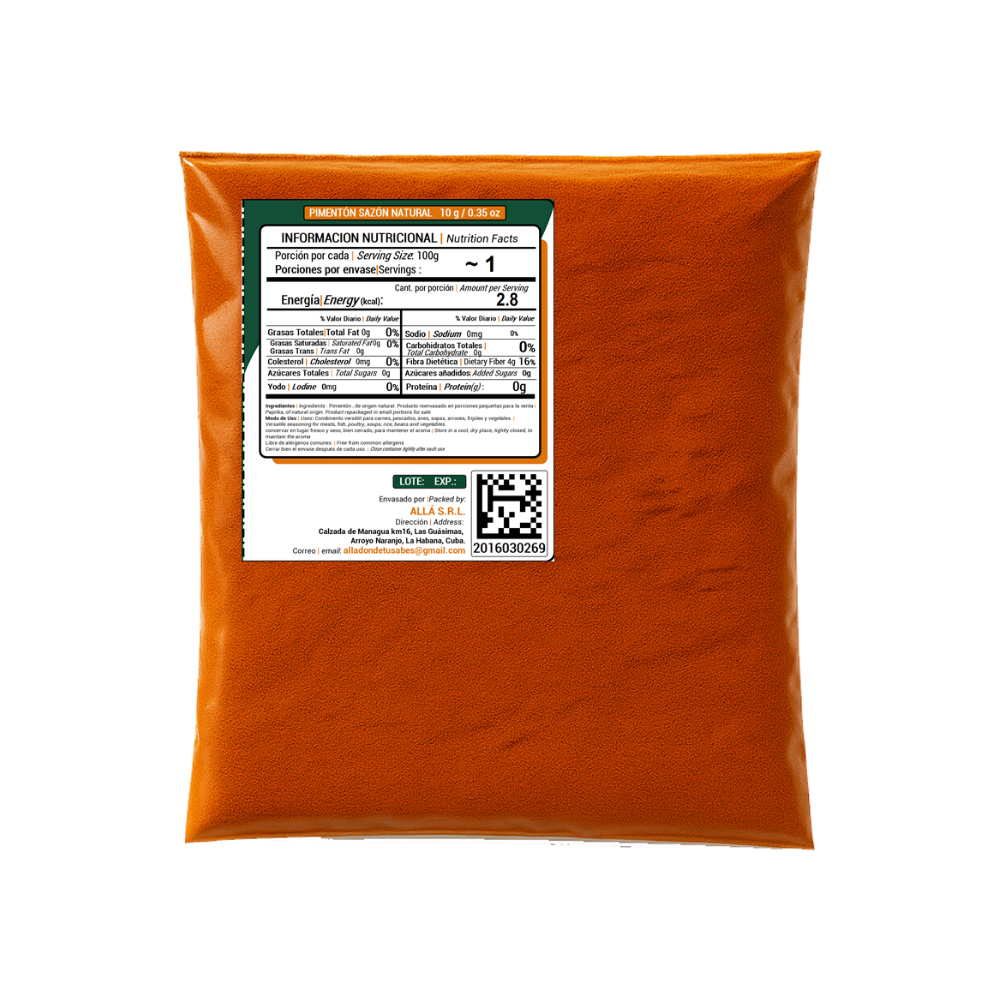 Pimentón sazón natural ALLÁ (10 g) - Miniatura 3