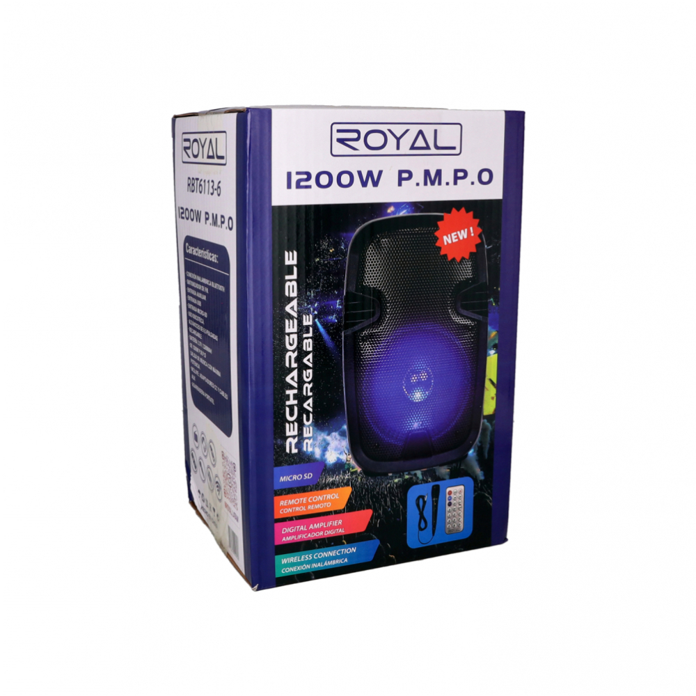 Bocina portátil 12 W Royal RBT6113-6 - Miniatura 2