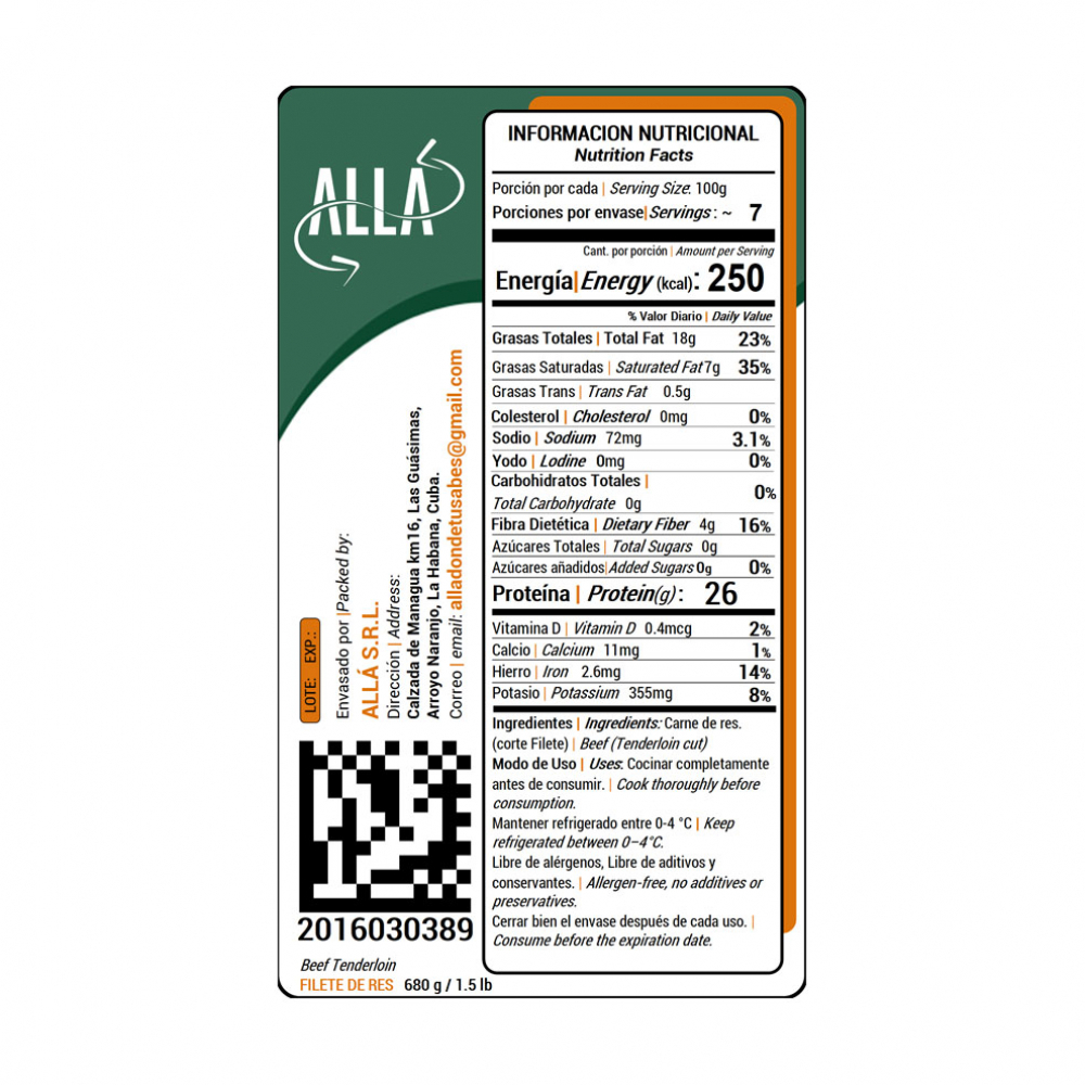 Filete de res ALLÁ (680 g / 1.5 lb) - Miniatura 4