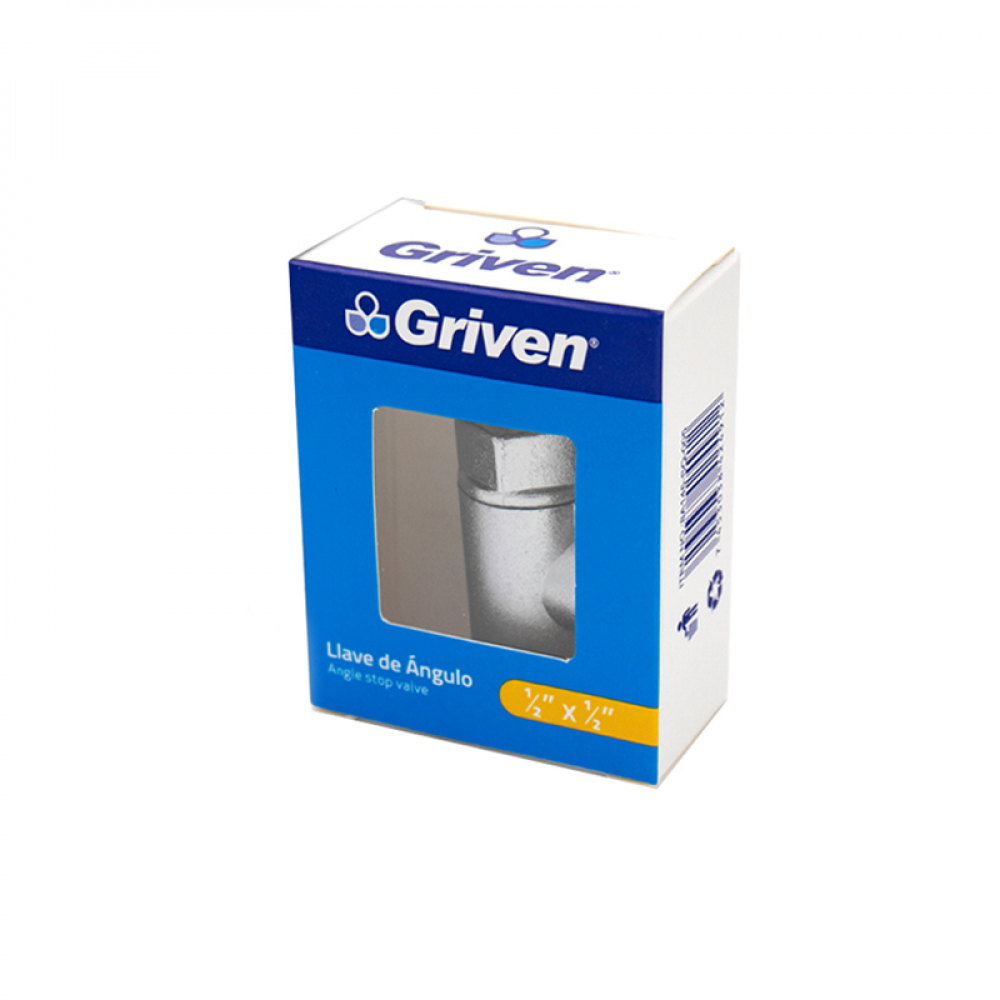 Llave de ángulo de 1/2" H x 1/2" M Griven - Miniatura 3