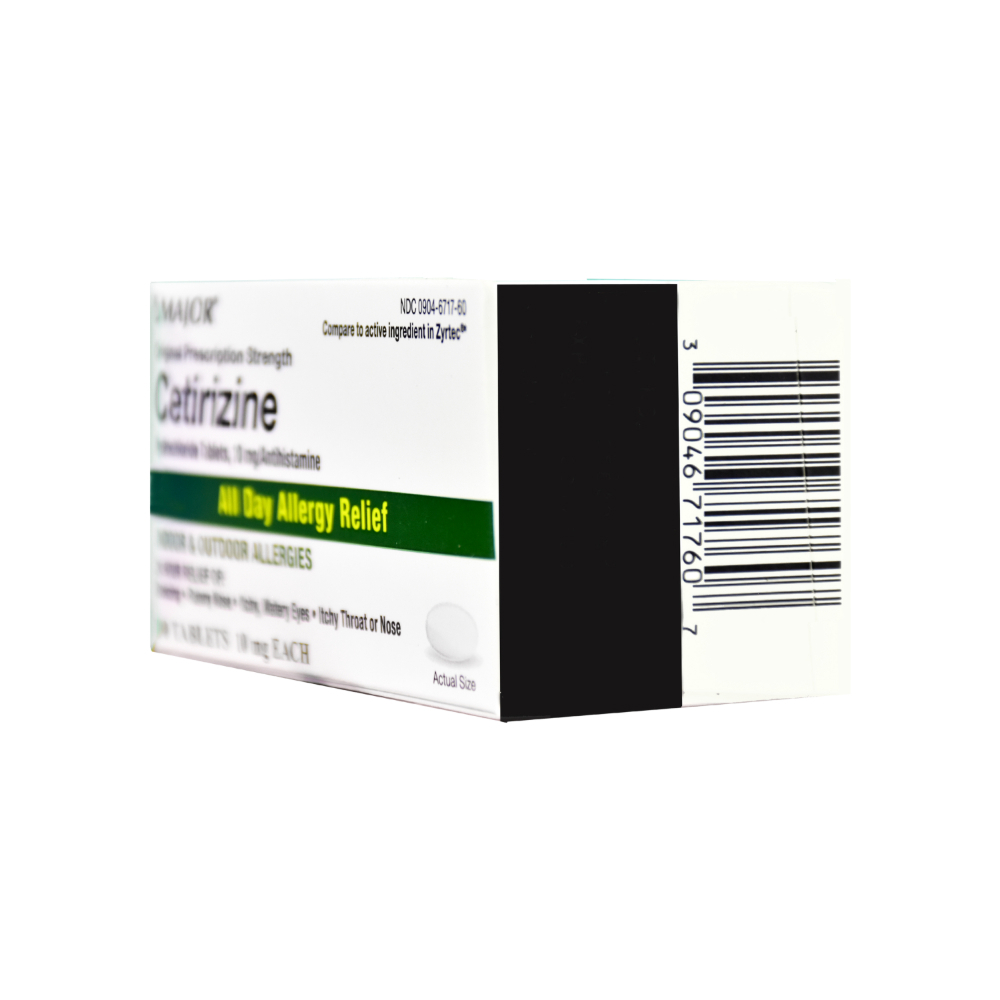 Clorhidrato de cetirizina 10 mg Major (100 tabletas) - Miniatura 2