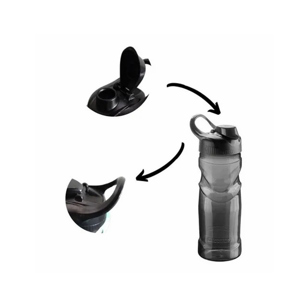 Botella deportiva plástica de 500 ml negro SR91/555 Sanremo - Miniatura 2