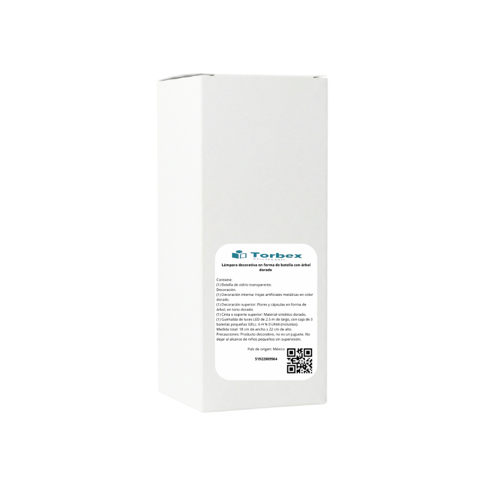 Lámpara decorativa en forma de botella con árbol dorado Torbex - Miniatura 4