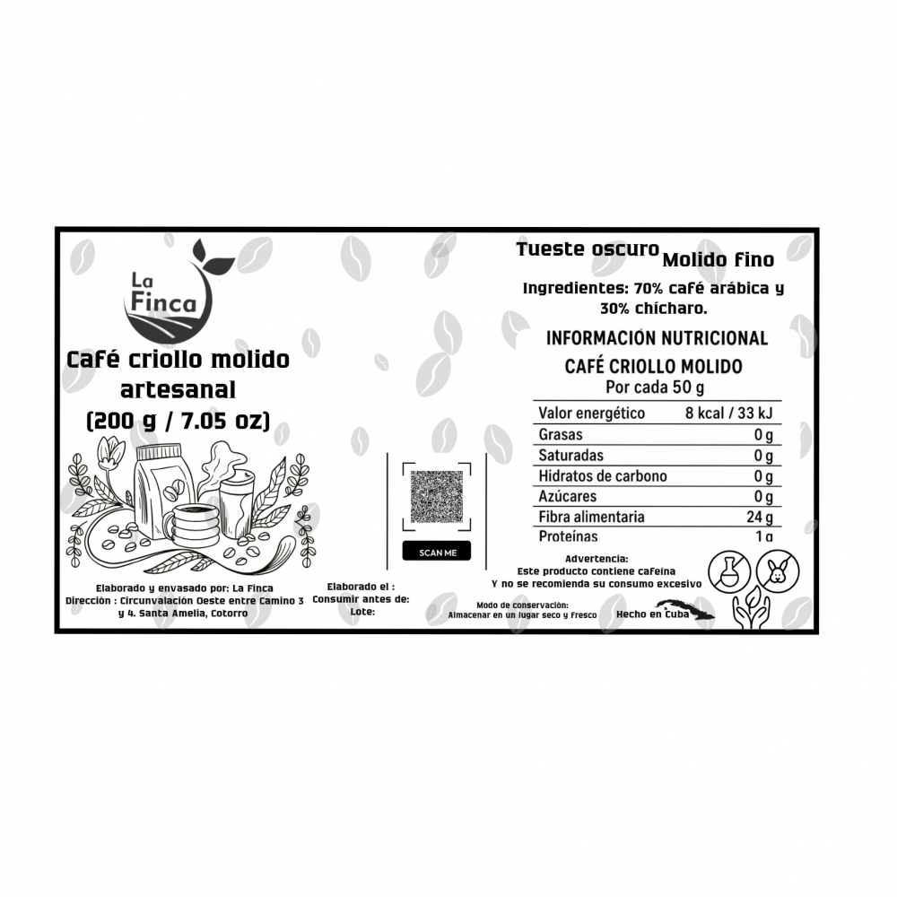 Café criollo molido artesanal La Finca (200 g / 7.05 oz) - Miniatura 3