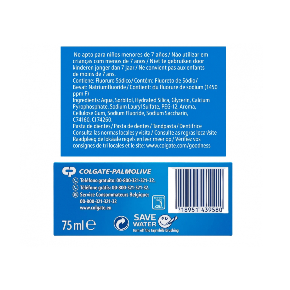 Pasta de dientes triple acción sabor menta intenso Colgate (75 ml) - Miniatura 4
