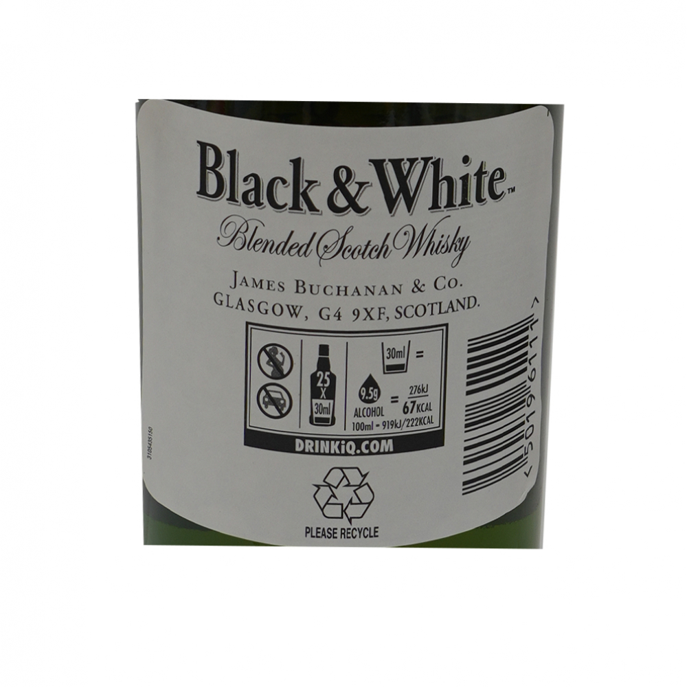 Whisky Black & White (750 ml) - Miniatura 4