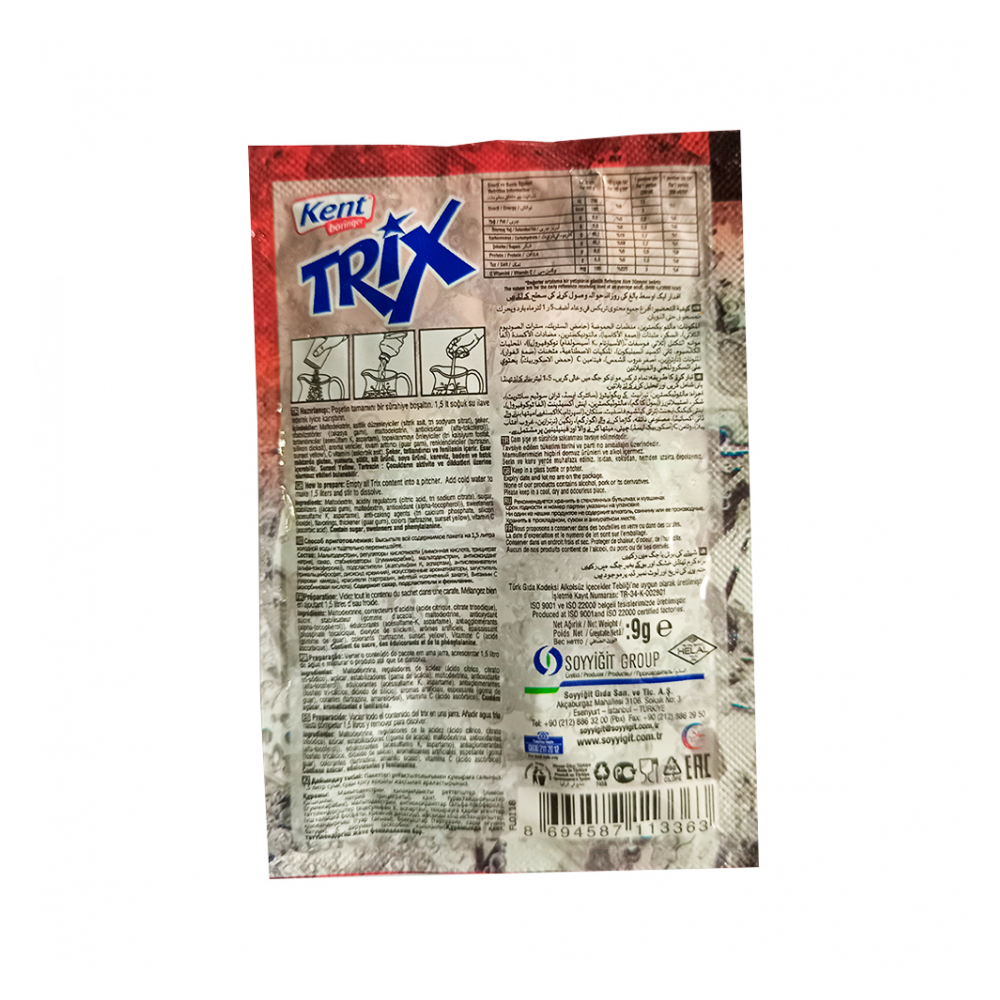 Caja de refresco en polvo sabor cóctel Trix (24 x 9 g) - Miniatura 3