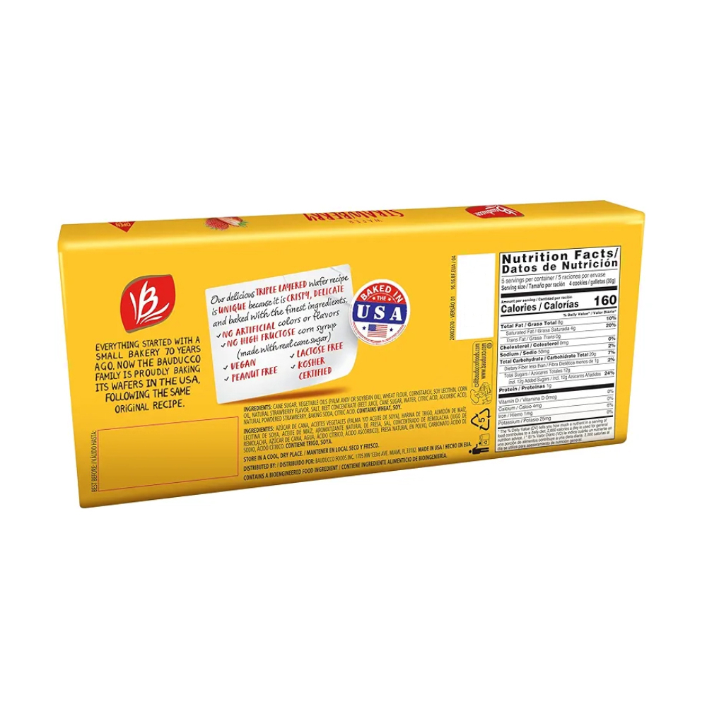 Sorbetos rellenos con crema sabor a fresa Bauducco (142 g / 5 oz) - Miniatura 4