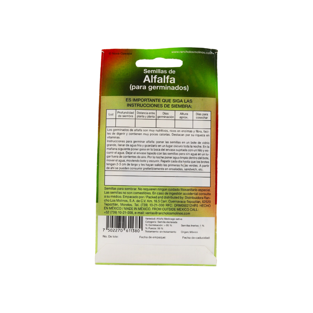 Semillas de alfalfa para germinados Vita (4 g) - Miniatura 3