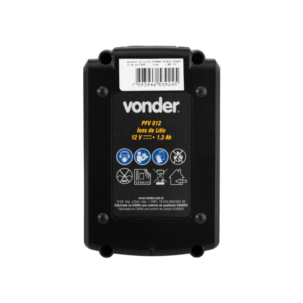 Batería para destornillador / taladro 1.3 Ah PFV012 de 12 V Vonder - Miniatura 2