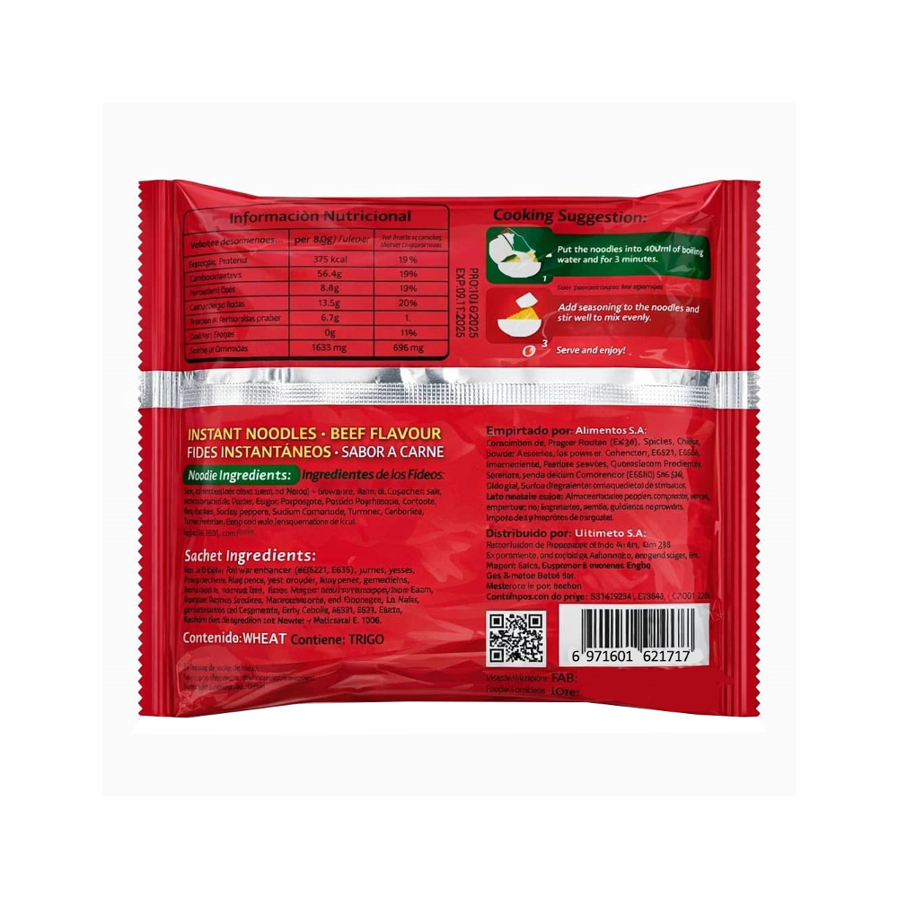 Sopa instantánea sabor a carne de res Yummy Noodles (85 g / 2.99 oz) - Miniatura 2