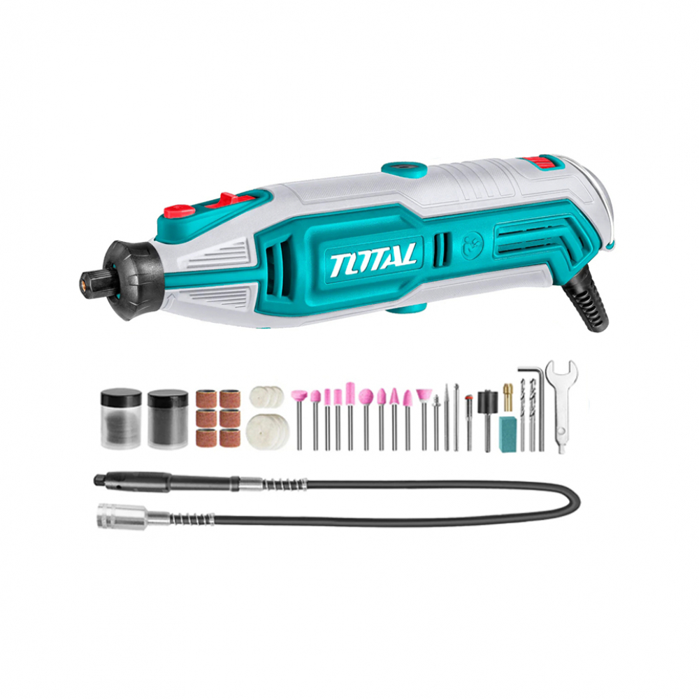 Mini mototool - amoladora - de 130 W con accesorios Total Tools UTG513326 - Miniatura 2