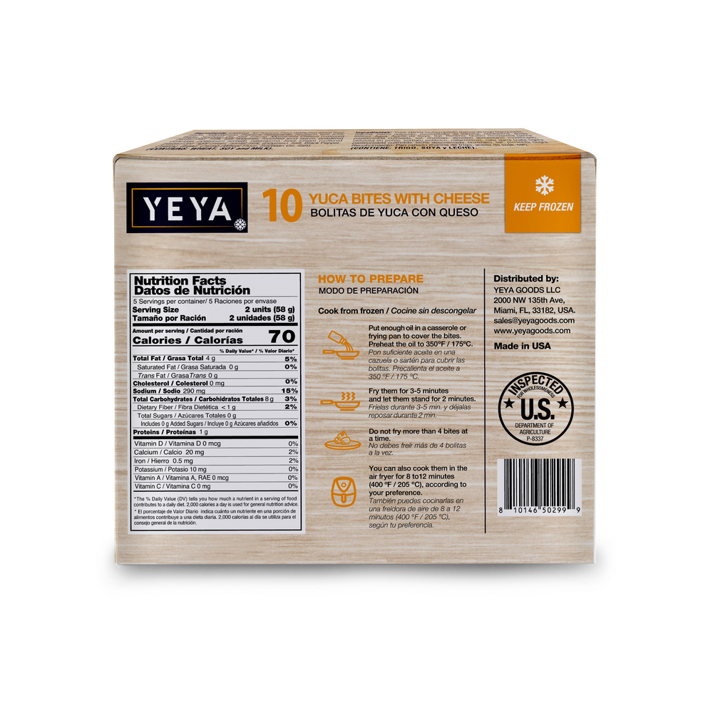 Bolitas de Yuca con Queso YEYA (283.5 g / 10 oz) - Miniatura 2