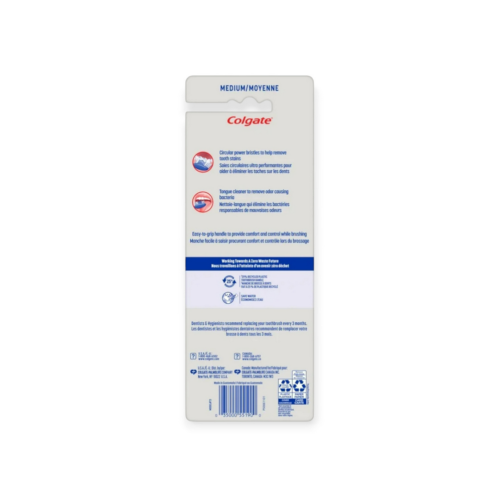 Cepillo de dientes para adultos con agarre flexible Colgate (4 U) - Miniatura 2