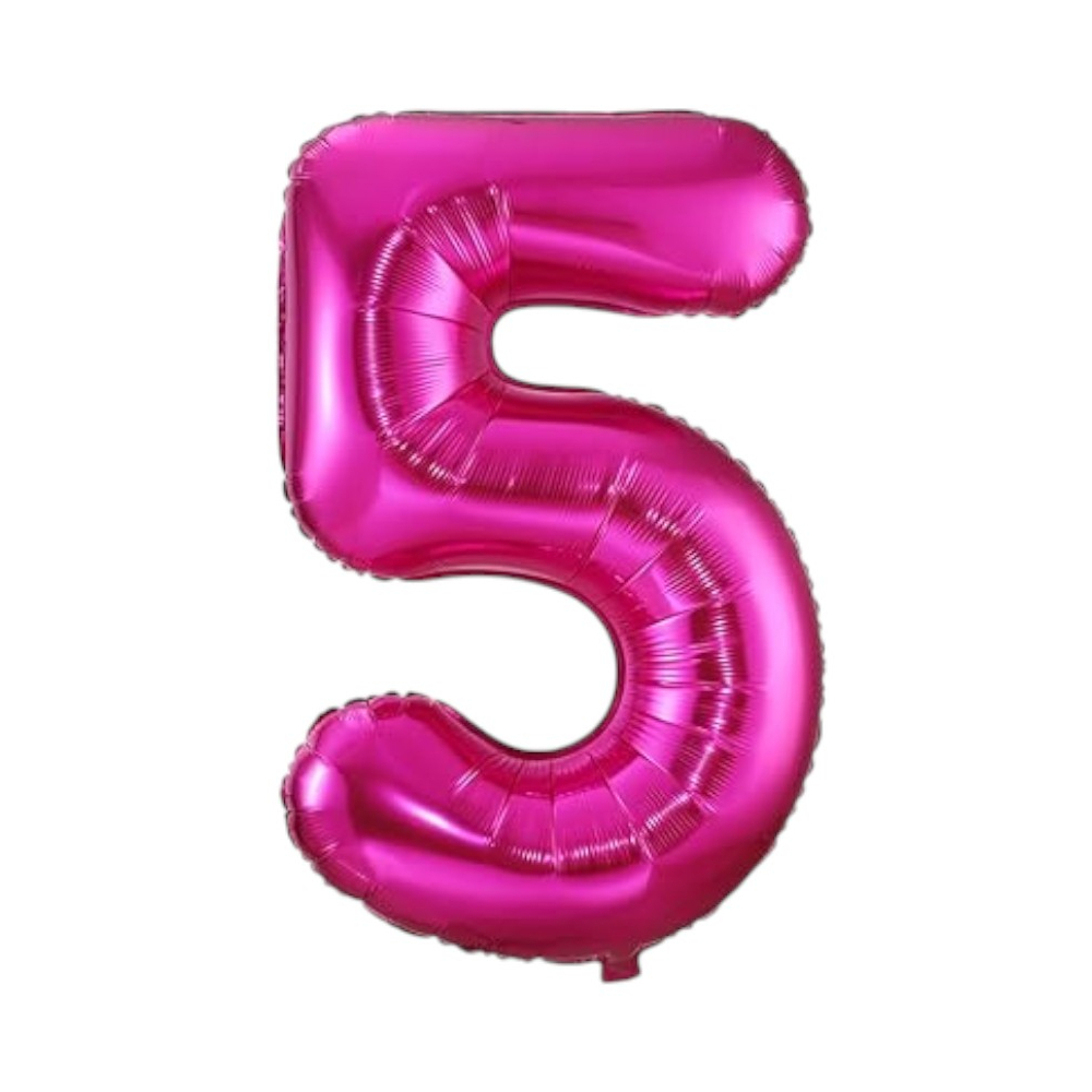 Globo rosado número 5 Balloon (32 pulgadas) - Miniatura 2