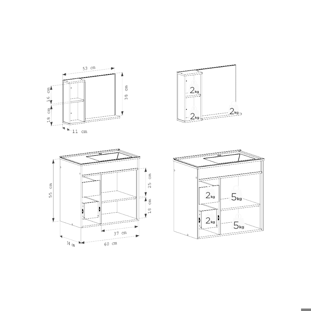 Mueble de baño arena en madera Cozimax Camomila - Miniatura 4