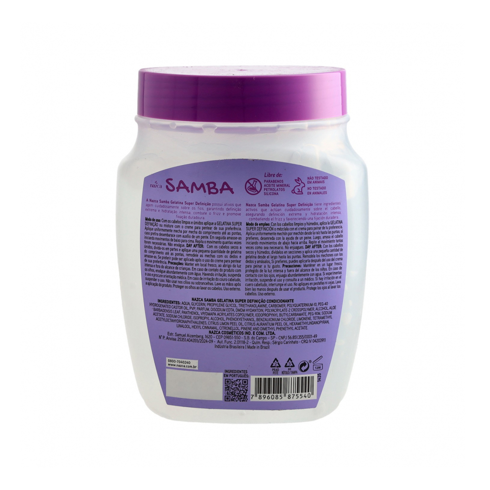Gel capilar Super Definição Nazca Samba (1 kg / 2.2 lb) - Miniatura 3