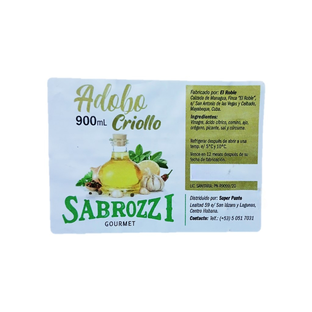 Adobo criollo Sabrozzi (900 ml) - Miniatura 2