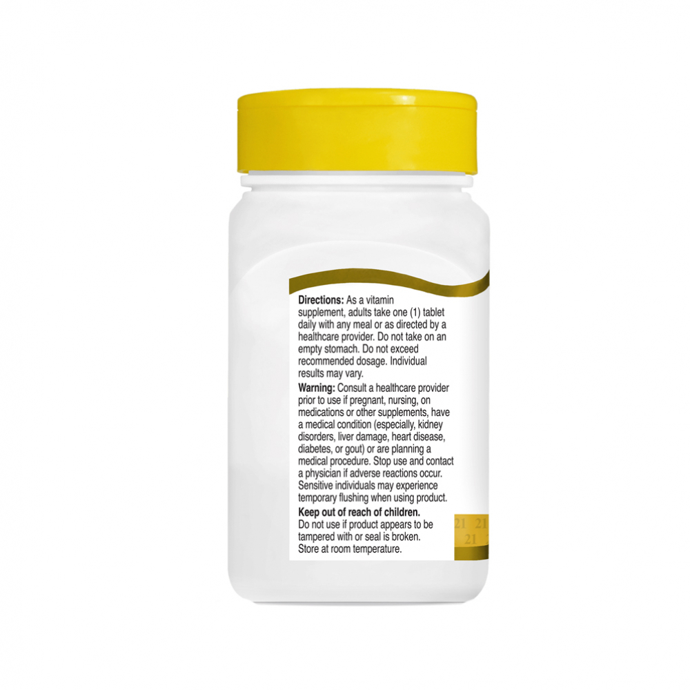 Niacina de liberación prolongada 250 mg 21st Century (110 tabletas) - Miniatura 4