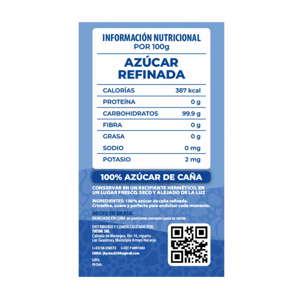 Azúcar blanca refinada Campo Vivo (4 x 1 kg / 2.2 lb) - Miniatura 2