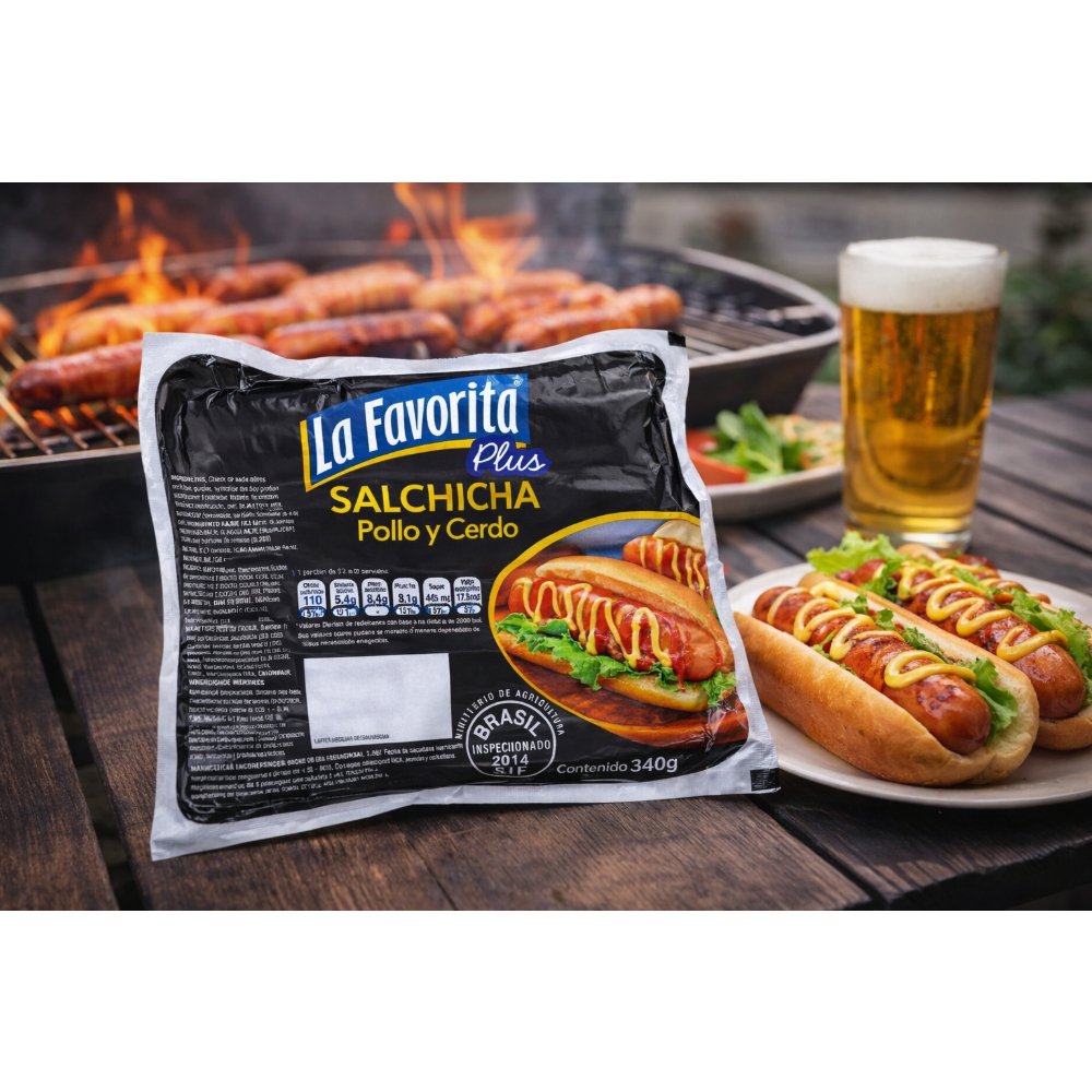 Salchichas de pollo y cerdo La Favorita (340 g / 12 oz) - Miniatura 4