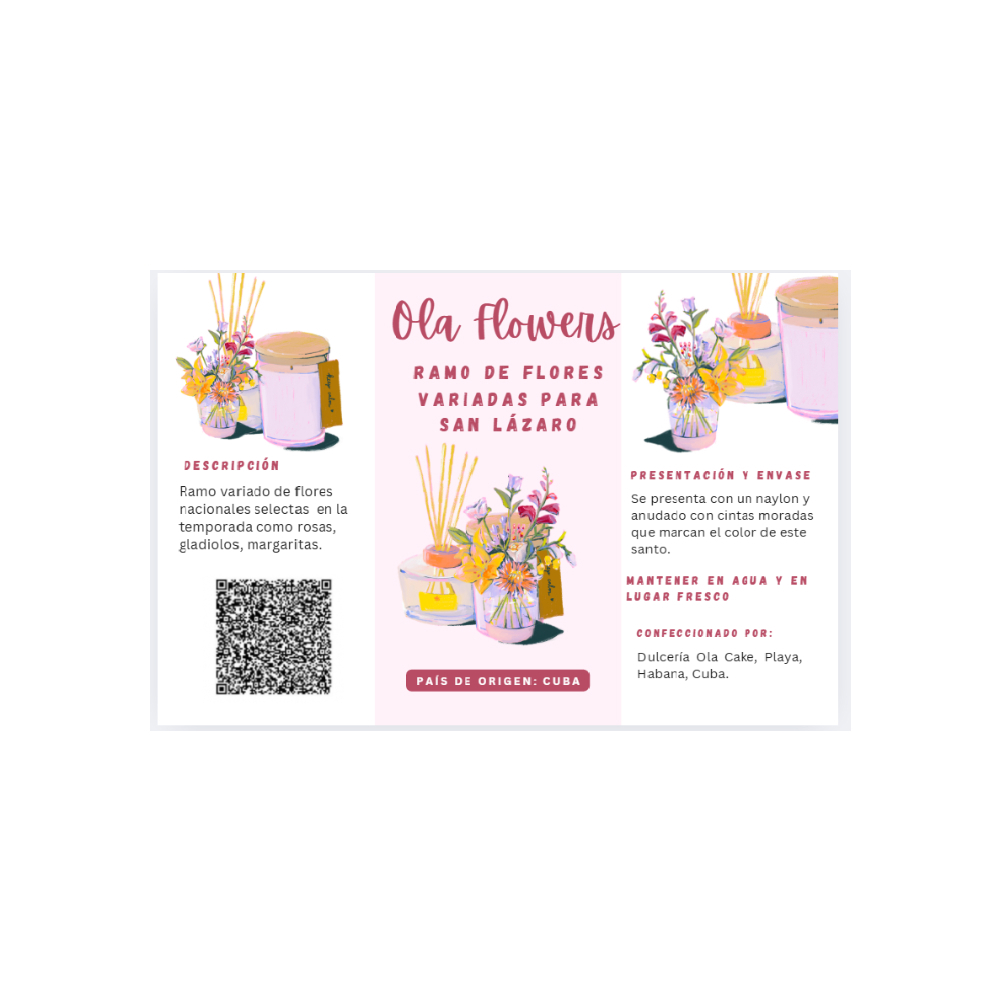 Ramo de flores variadas para San Lázaro Ola Flowers - Miniatura 4