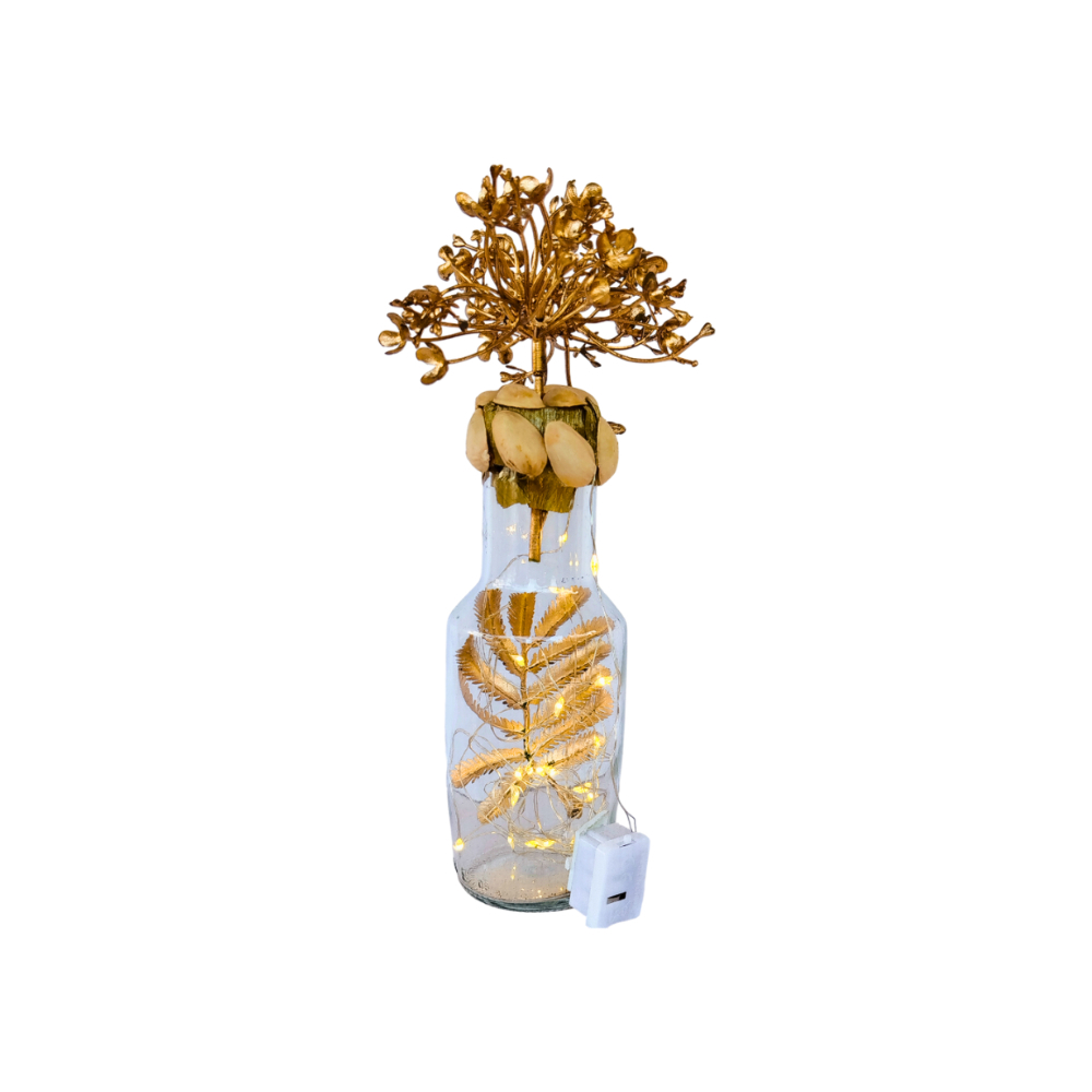 Lámpara decorativa en forma de botella con árbol dorado Torbex - Miniatura 2