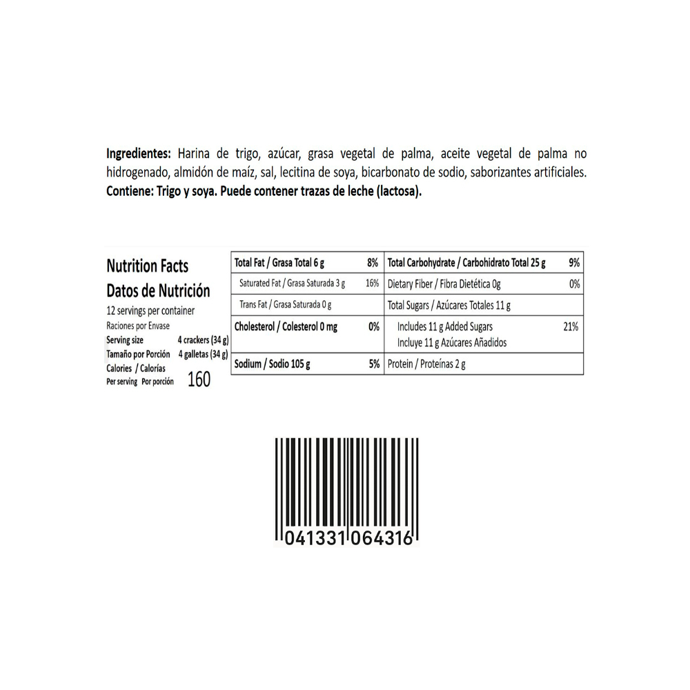 Galletas rellenas con crema sabor a vainilla Carnaval Goya (2 x 403 g/ 14.2 oz) - Miniatura 3