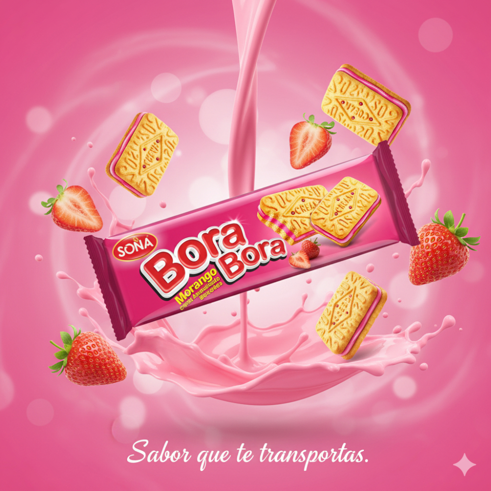Galletas con crema sabor fresa Bora Bora Holland Park (78 g / 2.75 oz) - Miniatura 4