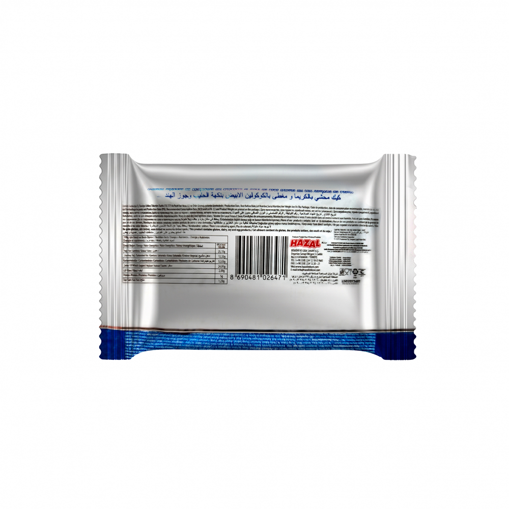 Malvavisco de chocolate blanco y coco Hazal Snowone (50 g / 1.76 oz) - Miniatura 2