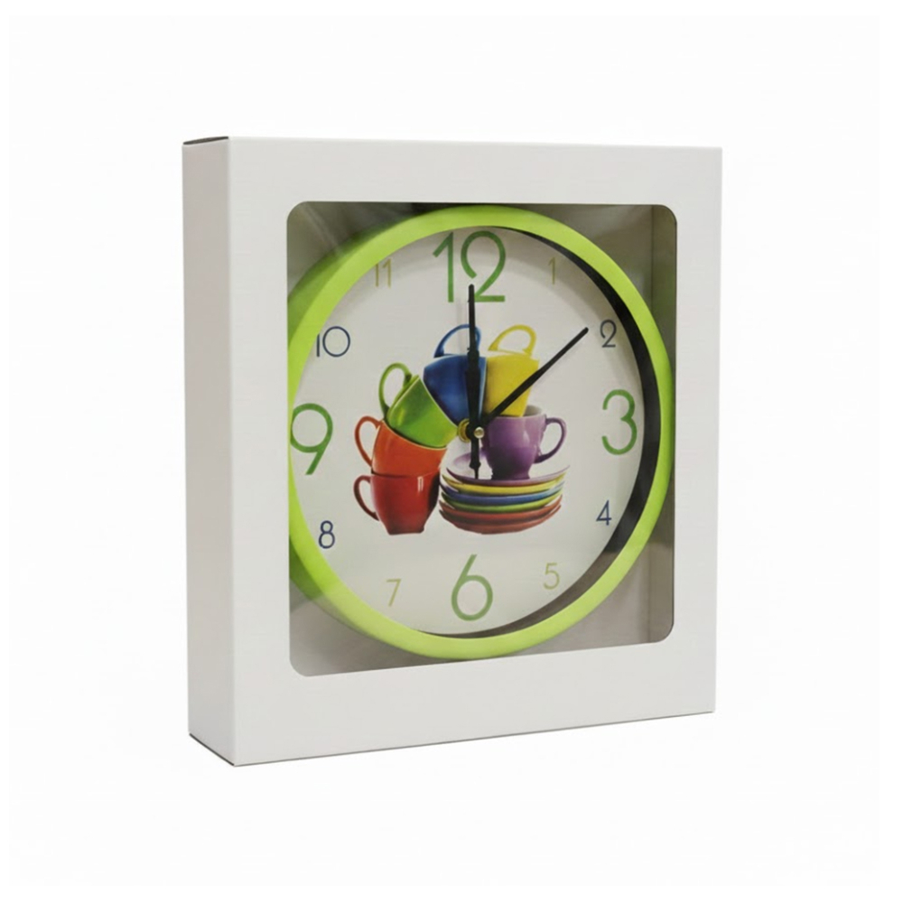 Reloj de pared decorativo de 25 cm con temática de café Yanda - Miniatura 2
