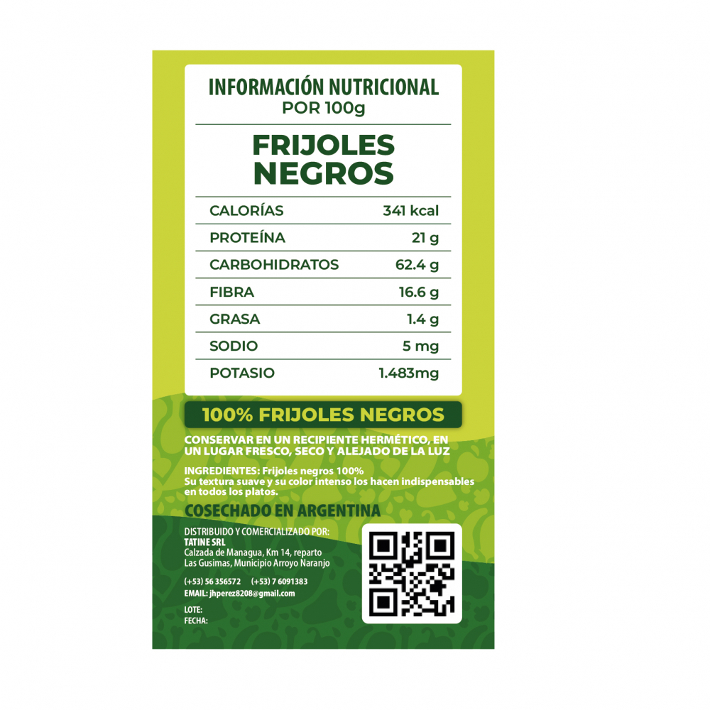 Frijoles negros Campo Vivo (500 g / 1.1 lb) - Miniatura 2