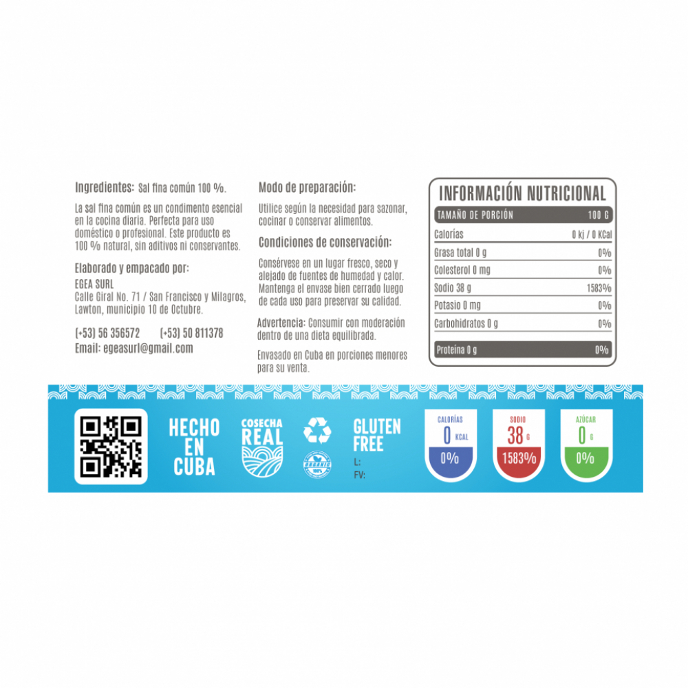 Sal fina común Cosecha Real (5 x 500 g / 1.1 lb) - Miniatura 2